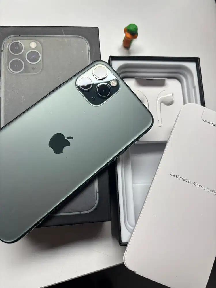 Iphone 11 pro 256gb green fullset free headaet - imei permanen