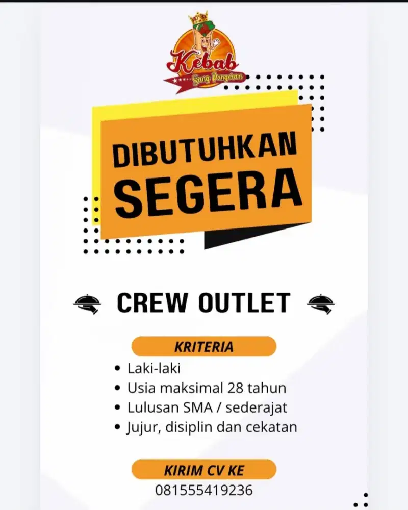 Lowongan Kerja Crew Outlet