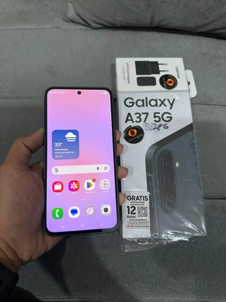 SAMSUNG A37 5G RAM 8/256 GB FULLSET OPEN BOX GARANSI 1 TAHUN
