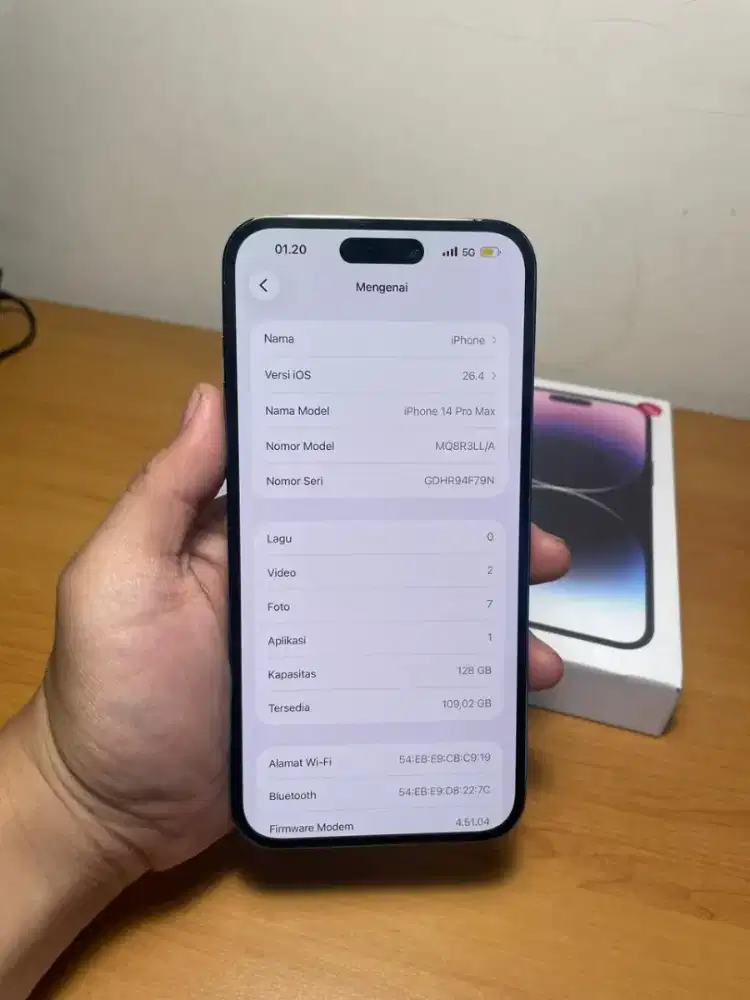 Jual Iphone 14 Pro Max 128GB Inter full set no minus