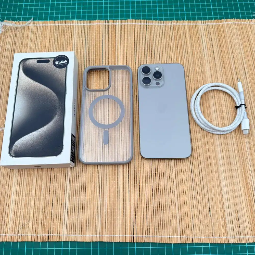 Iphone 15 Pro Max 256gb Ex Ibox gdn blibli resmi Second