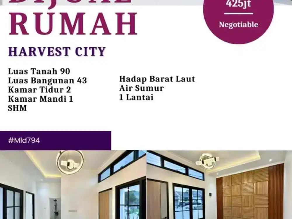 Tersedia rumah untuk dijual di perumahan yang luas