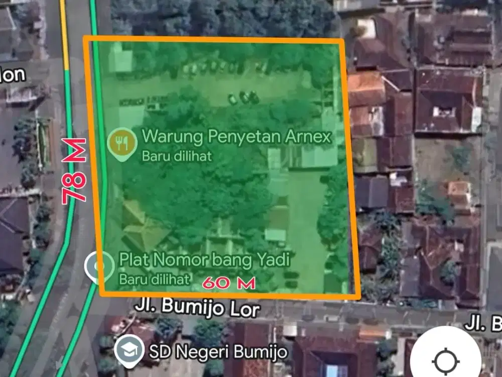 Tanah Pekarangan Dibawah NJOP Dekat Tugu Yogyakarta