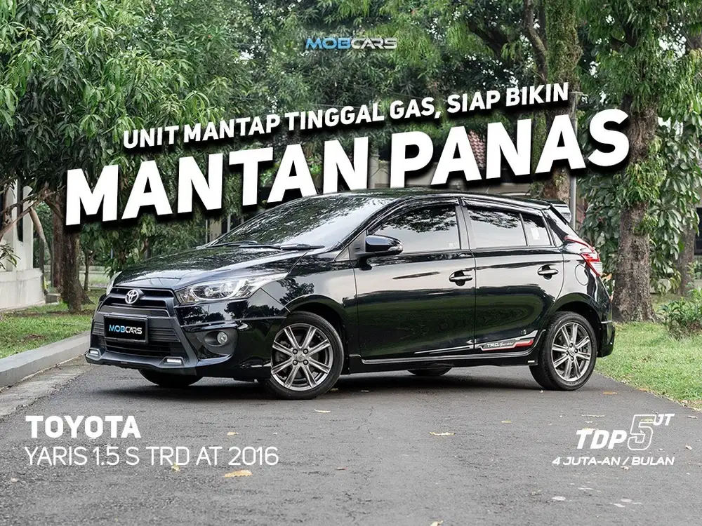 LOW KM YARIS S TRD AT 2016 HITAM TOYOTA HATCHBACK AUTOMATIC