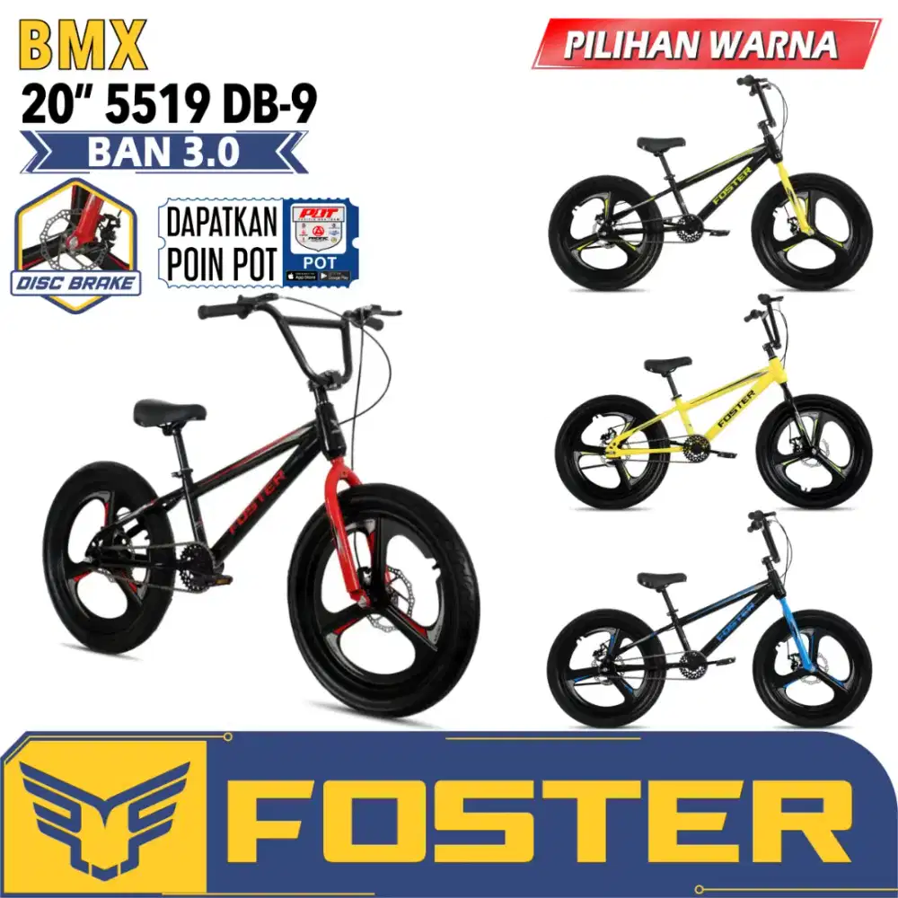 Sepeda Anak Bmx Foster UK20 Ban Jumbo 3.0 sudah cakram super keren