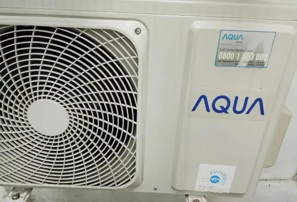 Merk Aqua Kapasitas 1/2 PK. Pembelian dari baru,