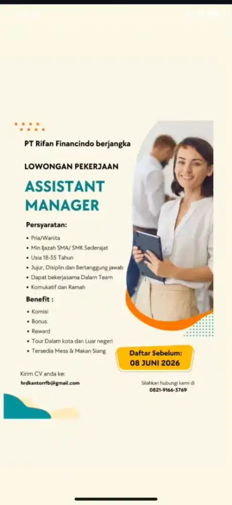 Loker Asisten manager