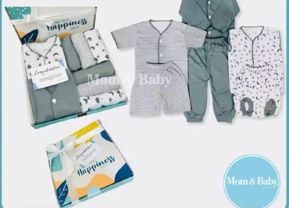 Gift box baju bayi 3 set masih baru