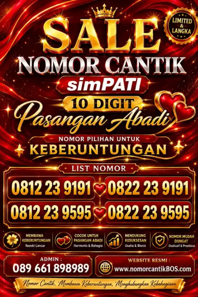Nomor cantik simPATI 10 DIGIT BEST COUPLE