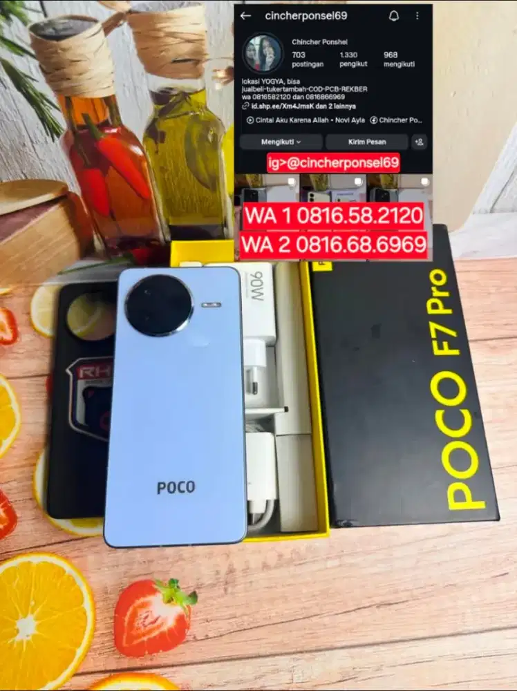 Jual HP POCO F7 PRO 5G 12/512 likenew istinewa garansi sampai 2027