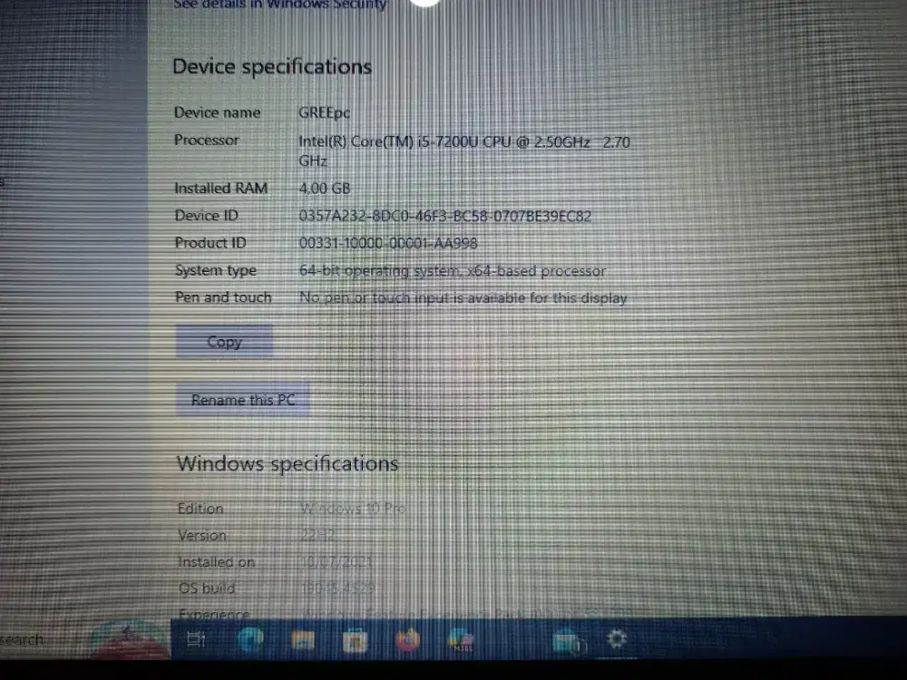 Dijual laptop hp core i5 gen 7