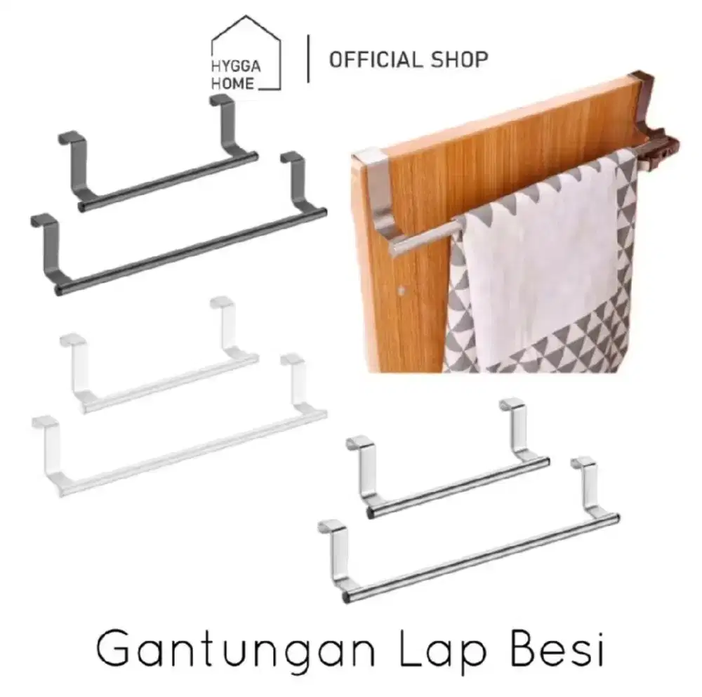 Gantungan Besi Stainless Pendek Untuk Lap Dapur Normal Siap Pakai
