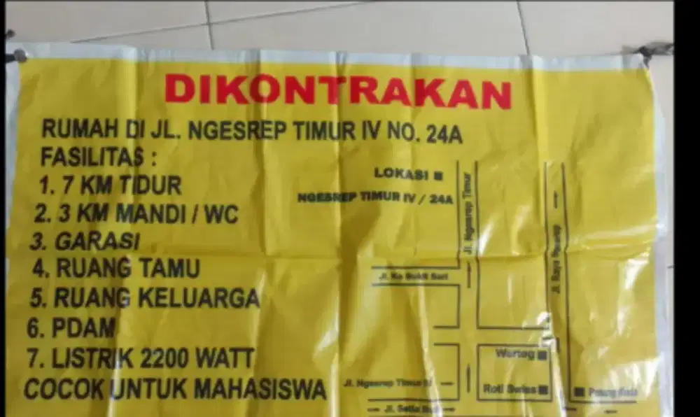 DIKONTRAKKAN: Rumah strategis cocok u. MAHASISWA , TENANG DAN AMAN