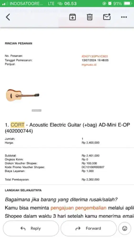 gitar cord akustik elektrik