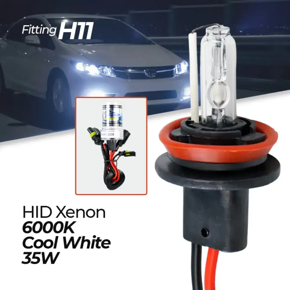 Lampu Depan Mobil Headlamp HID Xenon H11 Cool White 12V 35W