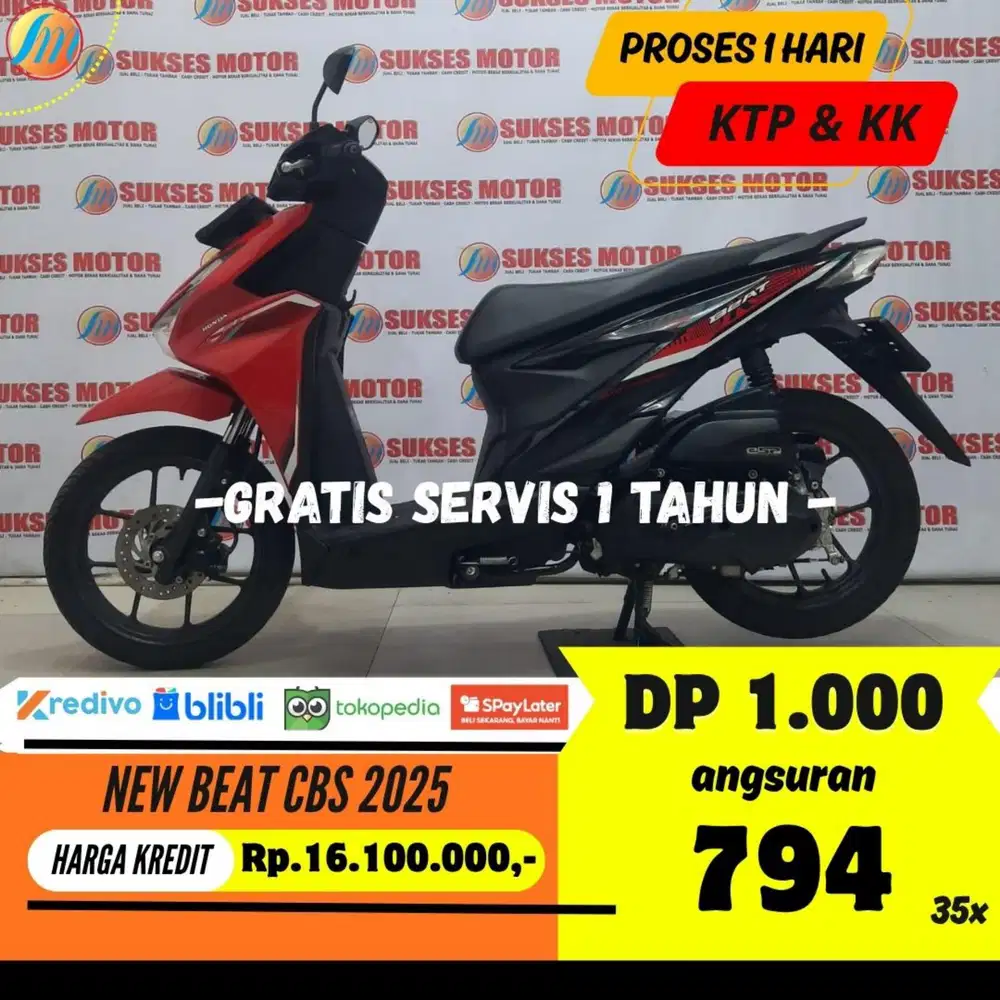 DP HANYA 1 JUTA HONDA NEW BEAT CBS 2025 ANGSURAN SANGAT RENDAH