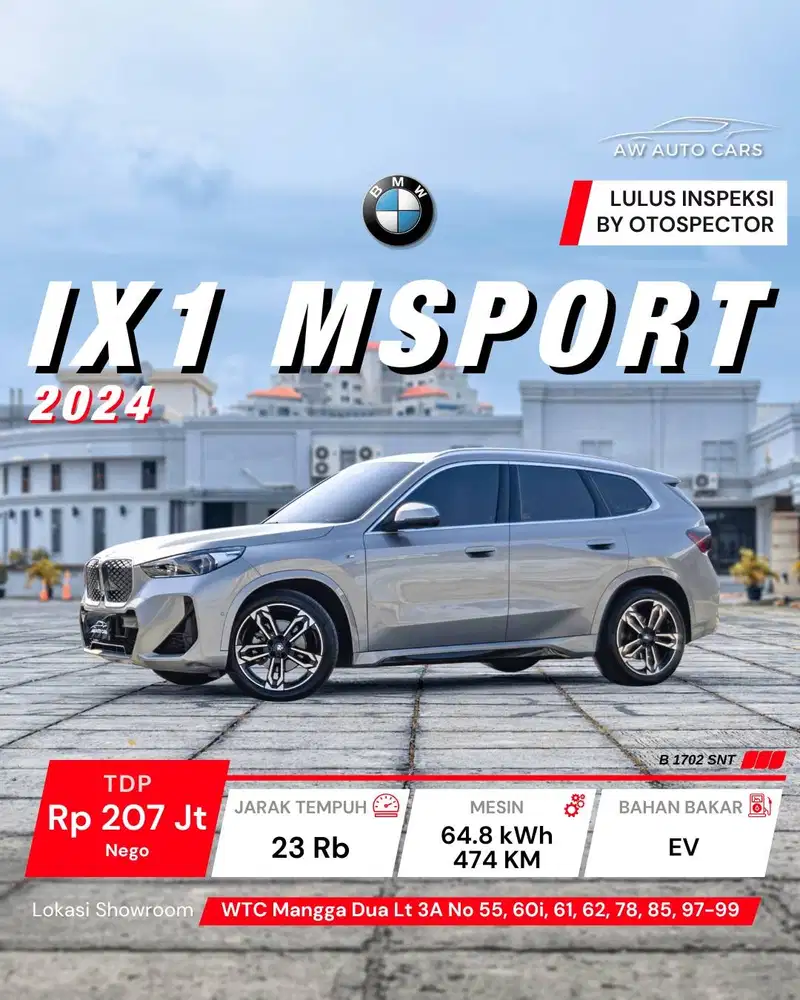 BMW iX1 MSport 2024 EV Electric Car Mobil Listrik 2025 ix 2023