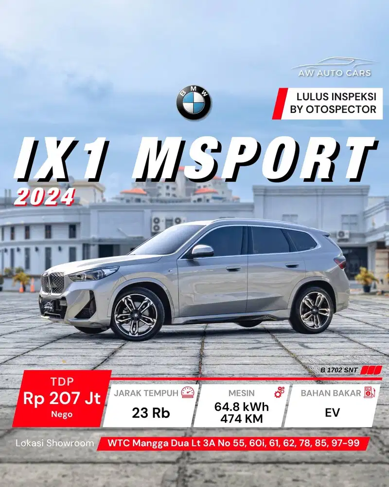 BMW iX1 MSport 2024 EV Electric Car Mobil Listrik 2025 ix 2023