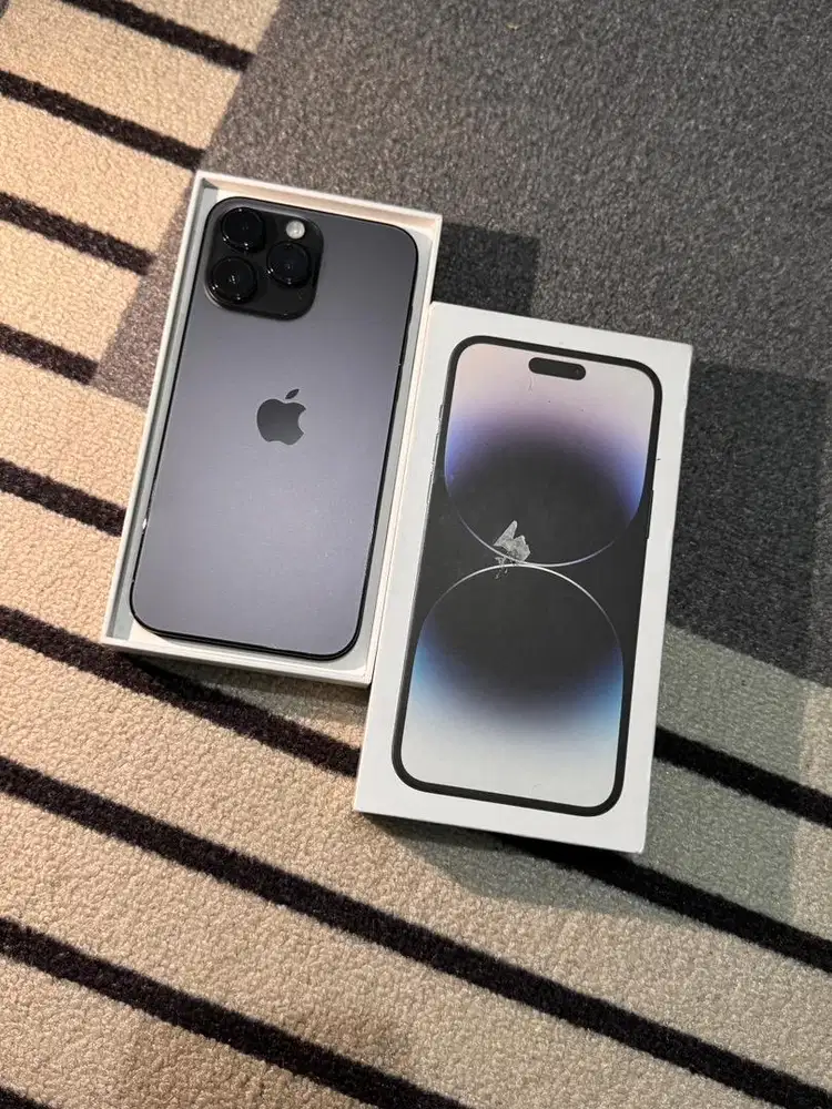 iPhone 14 Promax 256 GB space Black ex iBox resmi BH 84% mulus terawat