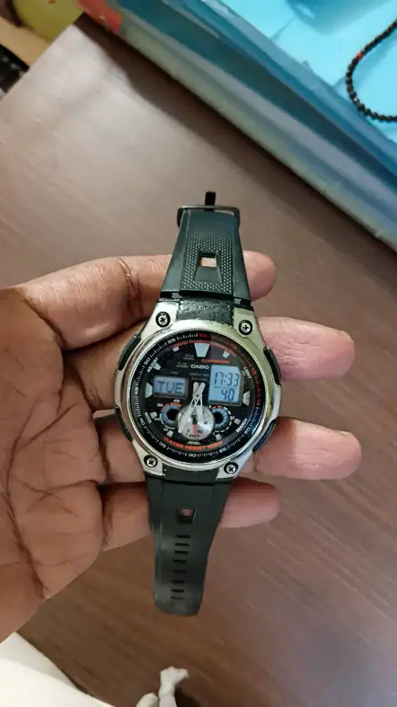 JAM CASIO AQ-190W WORLD TIME ORI