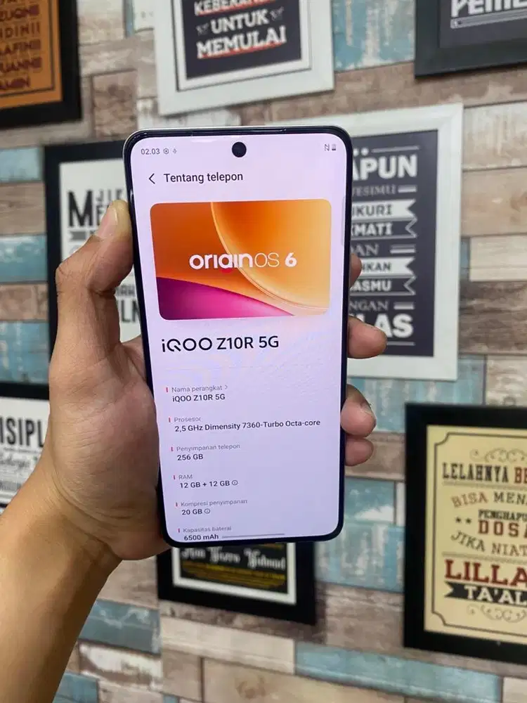 iqoo z10r 12/256 like new istimewa