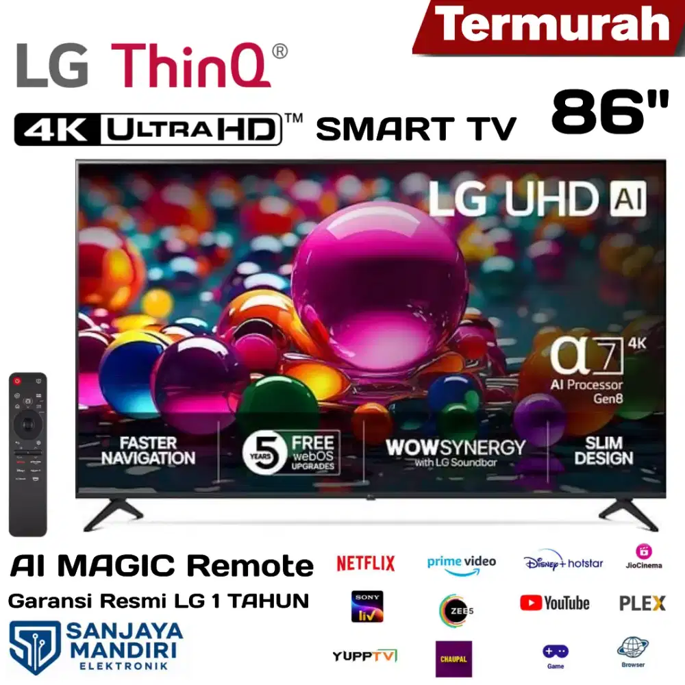 LG UHD AI Smart TV 86 Inch 4K UHD 86UA7550PSA AI Magic Remote HDR10PRO