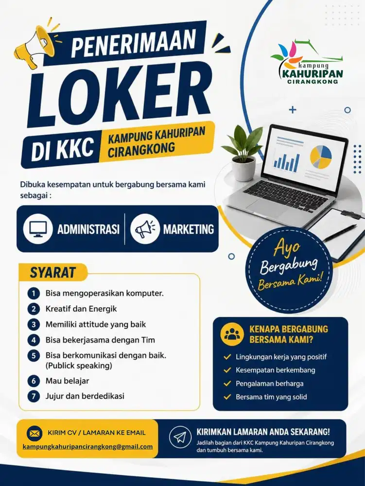 Lowongan Pekerjaan Admin dan Marketing