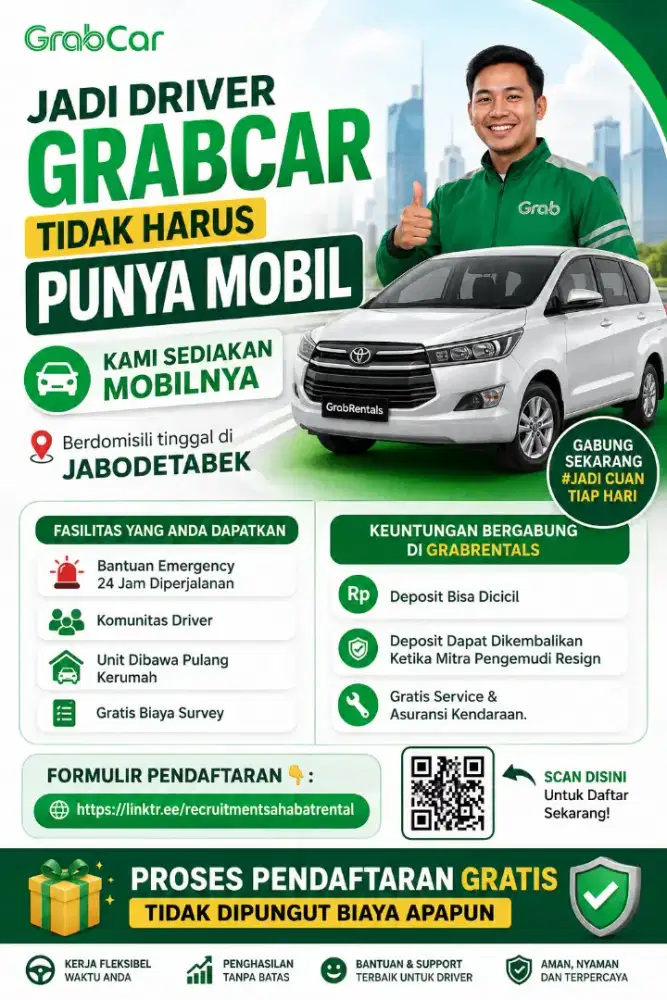 LOWONGAN KERJA DRIVER SAHABAT RENTAL JABODETABEK