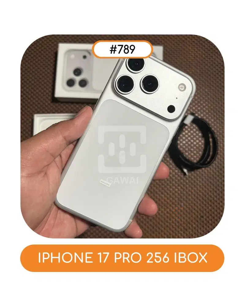 #789 Iphone 17 Pro Silver 256 Ibox Garansi 27 April 2027 BH 100%