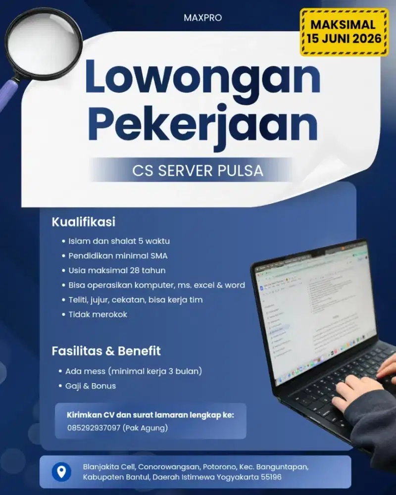 Loker jaga  operator komputer