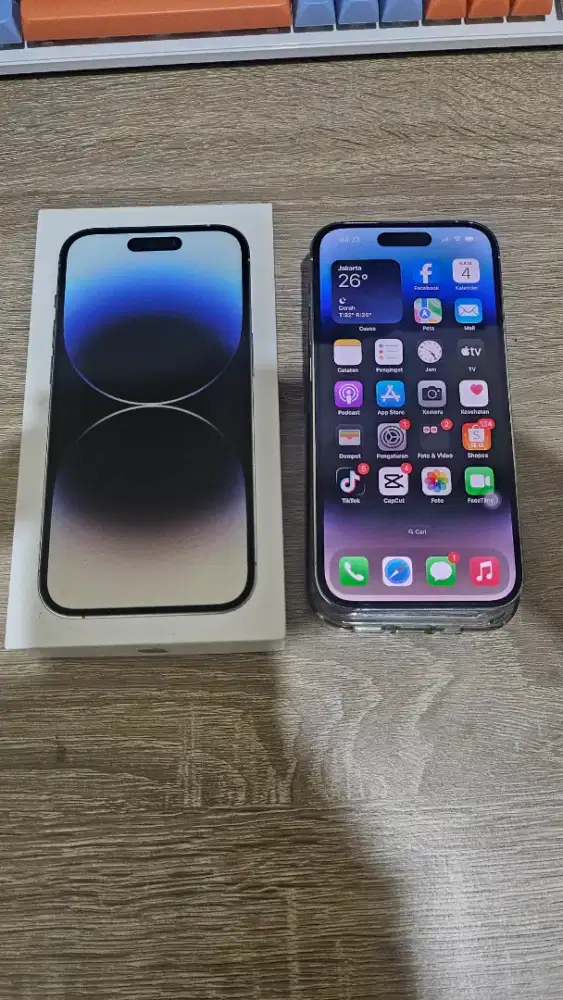 Iphone 14 pro 128 ex ibox mulus like new mulus banget pemakain pribadi