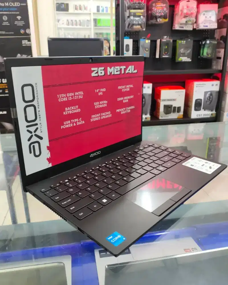 Axioo Z6 Metal Core i3-1215U Ram 8GB ssf 256GB fulsett