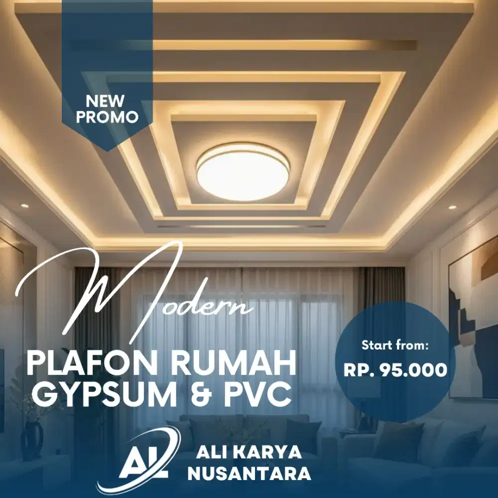 Jasa Pasang Plafon Drouf Ceeling Gypsum PVC