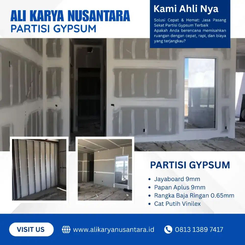 Jasa Pasang Partisi Gypsum Cibubur