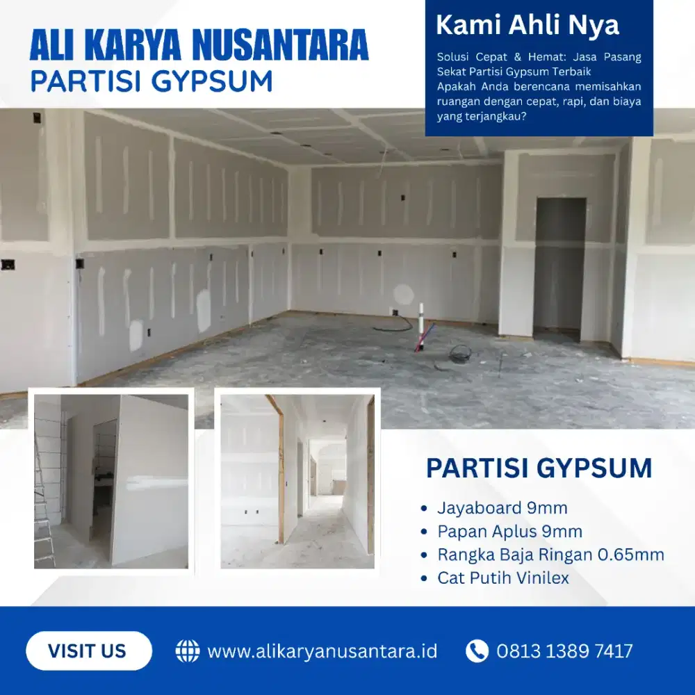 Tukang Sekat Partisi Gypsum Murah