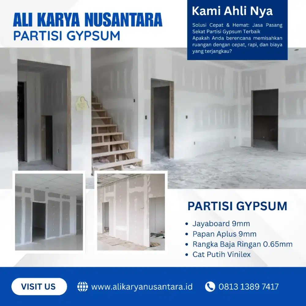 Jasa Pasang Partisi Gypsum