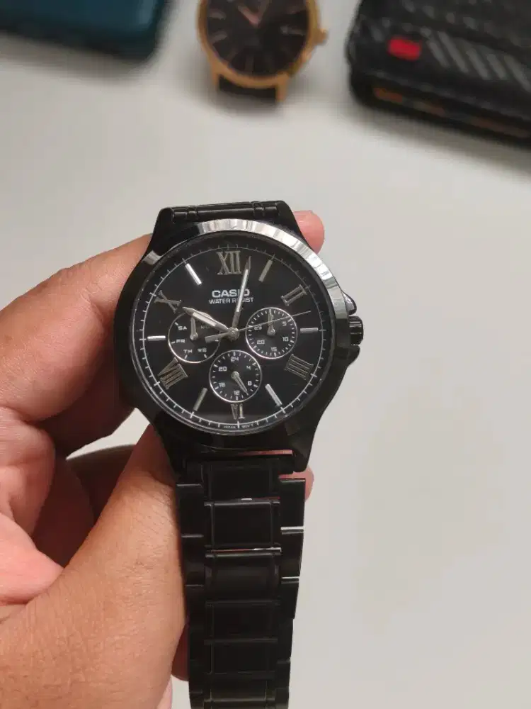 Jual cepat Casio MTP-V300B-1A hitam stainless