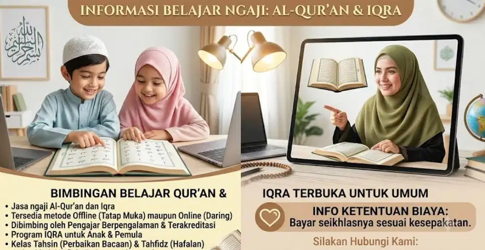 JASA BELAJAR NGAJI DAN HAFALAN QUR'AN