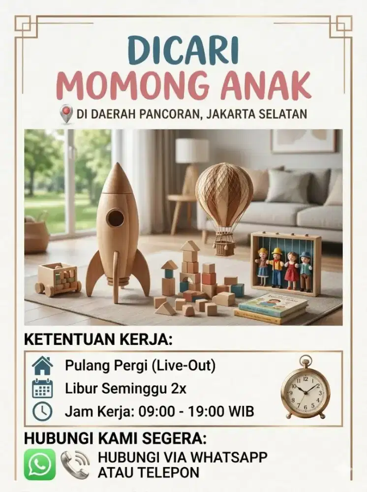Baby sitter/momong anak 2 tahun