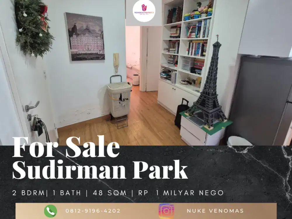 Dijual Apartement Sudirman Park 2BR Full Furnished View Utara