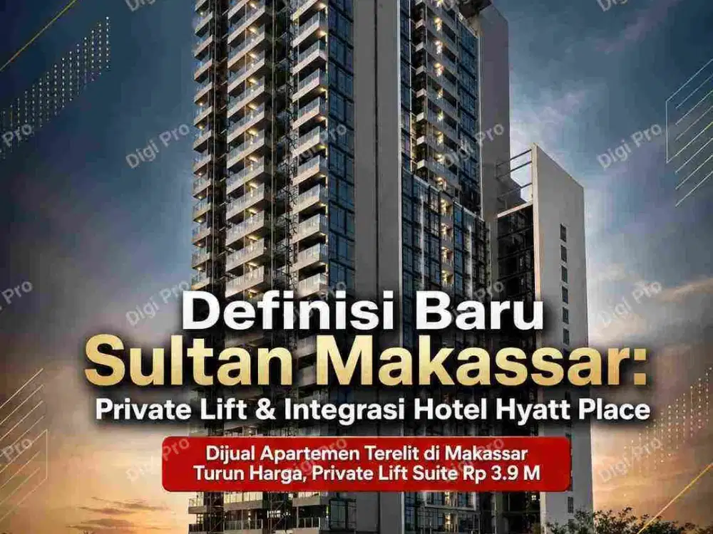 Apartemen Sudirman 31, Type 3BR Private Lift Full Furnish. Termurah