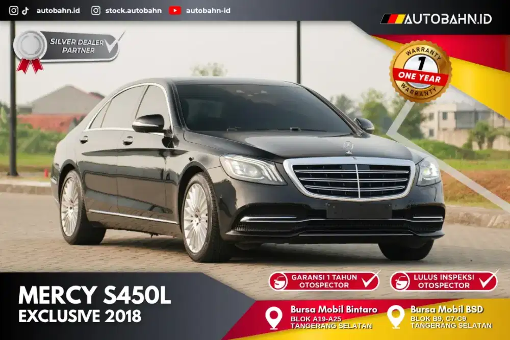 PAJAK JUNI 2027! Mercedes Benz S450L Exclusive 2018