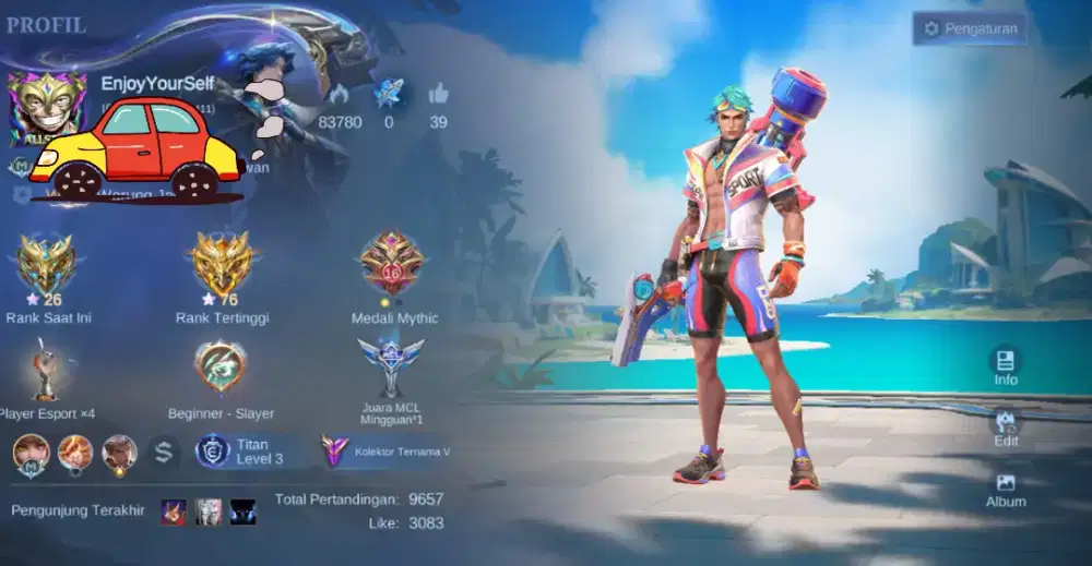 Dijual Akun Mobile legend tangan pertama