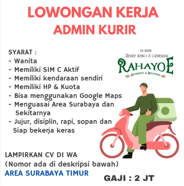 LOKER ADMIN KURIR