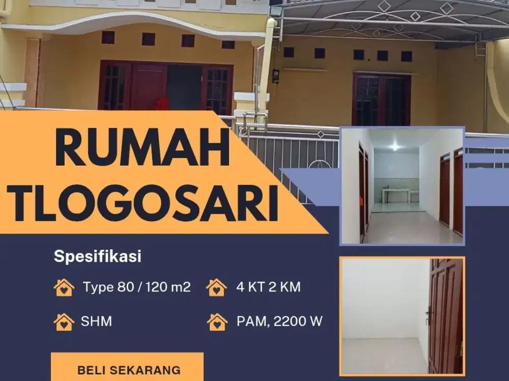 Rumah Nyaman Bisa Cash / KPR Tlogosari Semarang