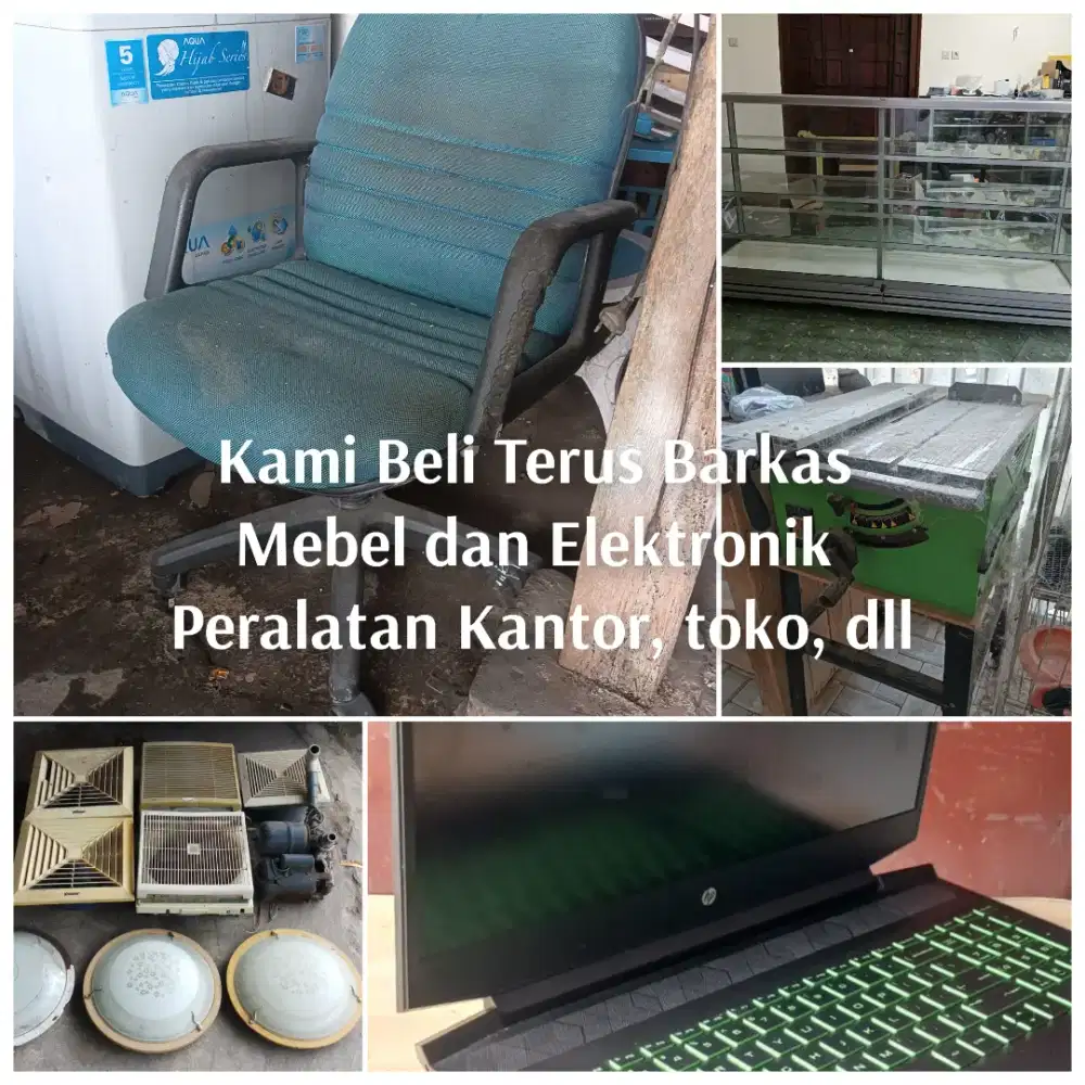 Terima Terus Barang Bekas Kursi Kantor, Cafe dan Mebel elektronik anda