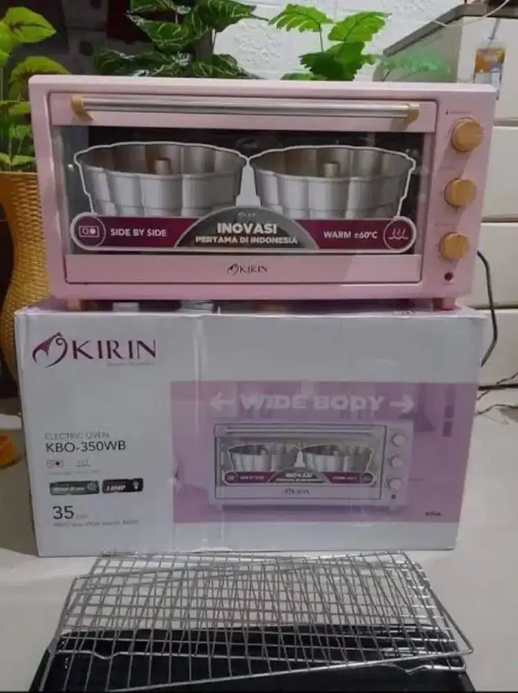 OVEN LISTRIK KIRIN KBO 35 LITER WARNA PINK