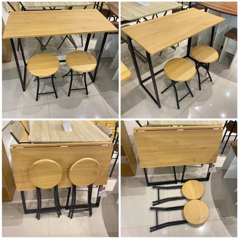 SET MEJA MAKAN LIPAT MURAH