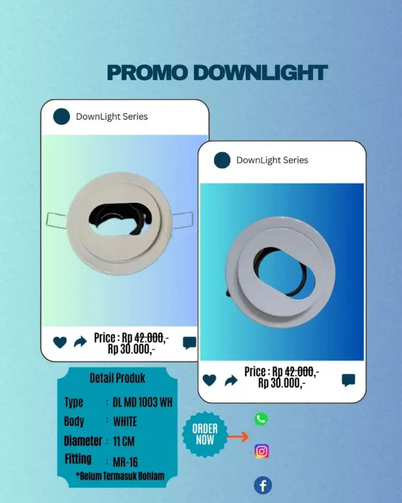 Downlight Plafon Putih Berkualitas