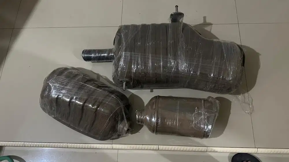 katalis resonator muffler bmw e46 original